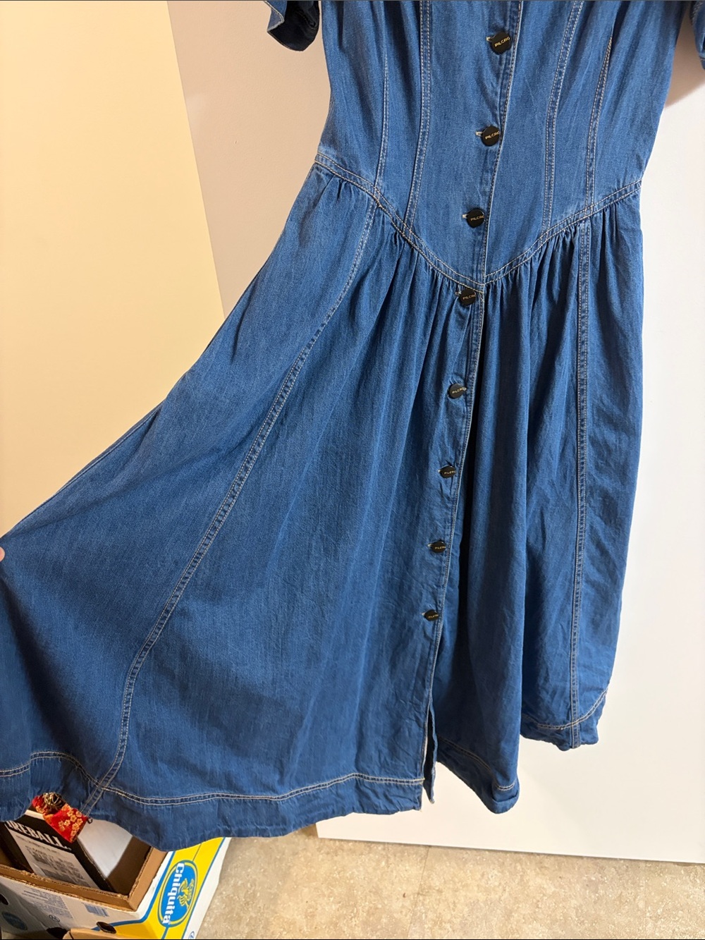Anthropologie Pilcro Denim Button Front Dress - Picture 5 of 8